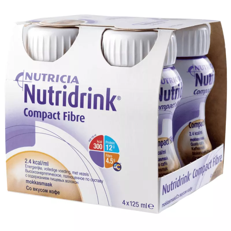Нутридринк Компакт с пищевыми волокнами со вкусом «Кофе» / Nutridrink Compact